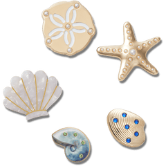 Crocs Gold Seashell 5 Pack Jibbitz™ charms Women|Men|Jibbitz™ Charms