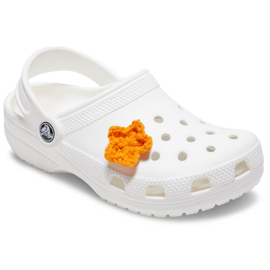 Women / Men Crocs - Crafted Crochet Orange Star Jibbitz™ charms