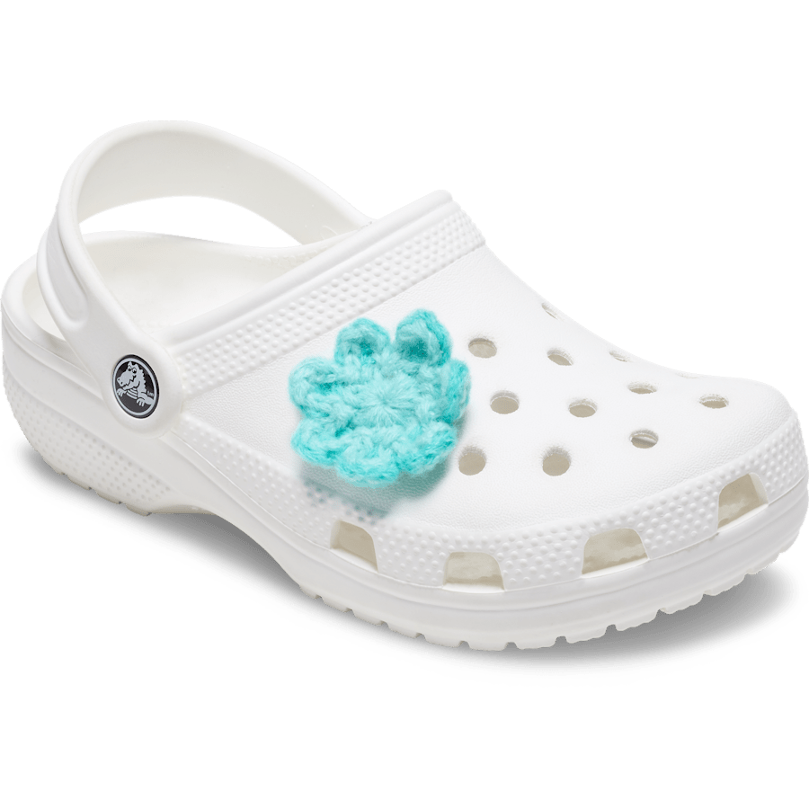 Women / Men Crocs - Crochet Blue Flower Jibbitz™ charms