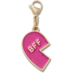 Crocs Pink Glitter BFF Charm Left Jibbitz Shoe Charm Women|Men|Kids|Jibbitz™ Charms