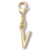 Crocs Gold Letter V Charm Jibbitz™ charms Women|Men|Kids|Jibbitz™ Charms