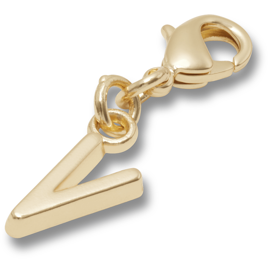 Women / Men / Kids Crocs - Gold Letter V Charm Jibbitz™ charms