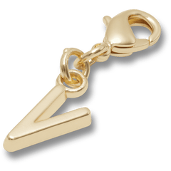 Crocs Gold Letter V Charm Jibbitz™ charms Women|Men|Kids|Jibbitz™ Charms