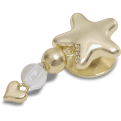 Crocs Gold Star with Heart Dangle Jibbitz™ charms Women|Men|Jibbitz™ Charms