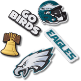 Crocs NFL Philadelphia Eagles 5 Pack Jibbitz Shoe Charm Women|Men|Jibbitz™ Charms