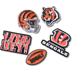 Crocs NFL Cincinnati Bengals 5 Pack Jibbitz Shoe Charm Women|Men|Jibbitz™ Charms