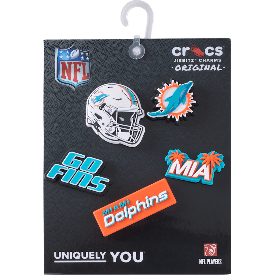 Women / Men Crocs - NFL Miami Dolphins 5 Pack Jibbitz Shoe Charm