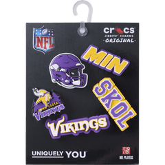 Crocs NFL Minnesota Vikings 5 Pack Jibbitz Shoe Charm Women|Men|Jibbitz™ Charms