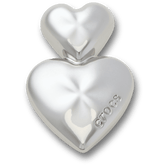 Crocs Silver Double Heart Jibbitz™ charms Women|Men