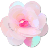 Crocs Sequin Pink Flower Jibbitz™ charms Women|Men