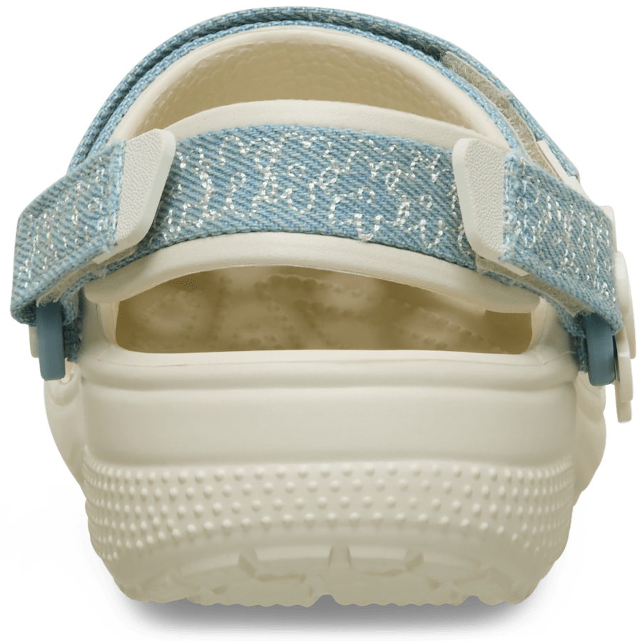 Kids Crocs - Kids’ Classic Denim Flower Adjustable Backstrap Clog