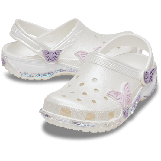 Kids Crocs - Toddler Classic Butterfly Sparkle Shaker Clog