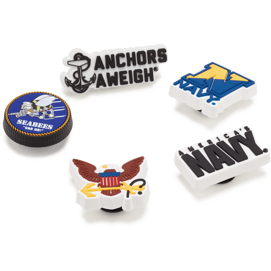 Women / Men / Kids Crocs - Armed Forces US Navy 5Pck Jibbitz Shoe Charm