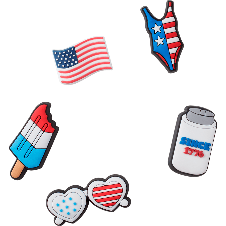 Women / Men Crocs - USA 5 Pack Jibbitz Shoe Charm