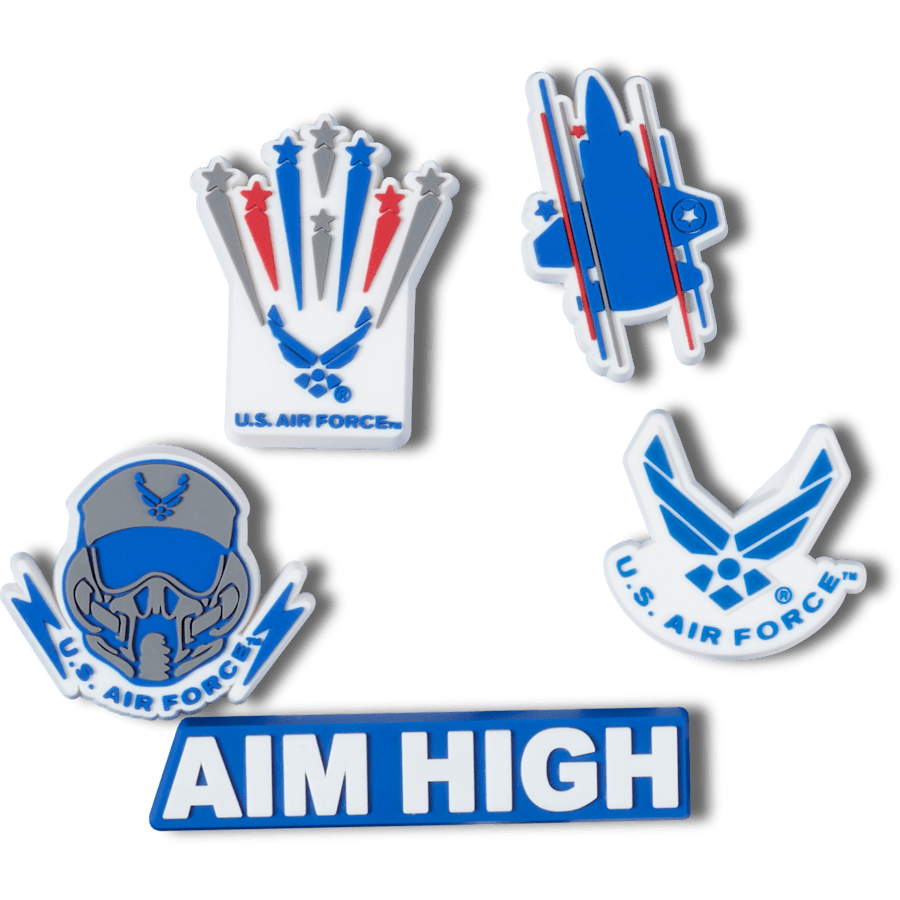 Women / Men / Kids Crocs - Armed Forces US Air Force 5Pck Jibbitz Shoe Charm