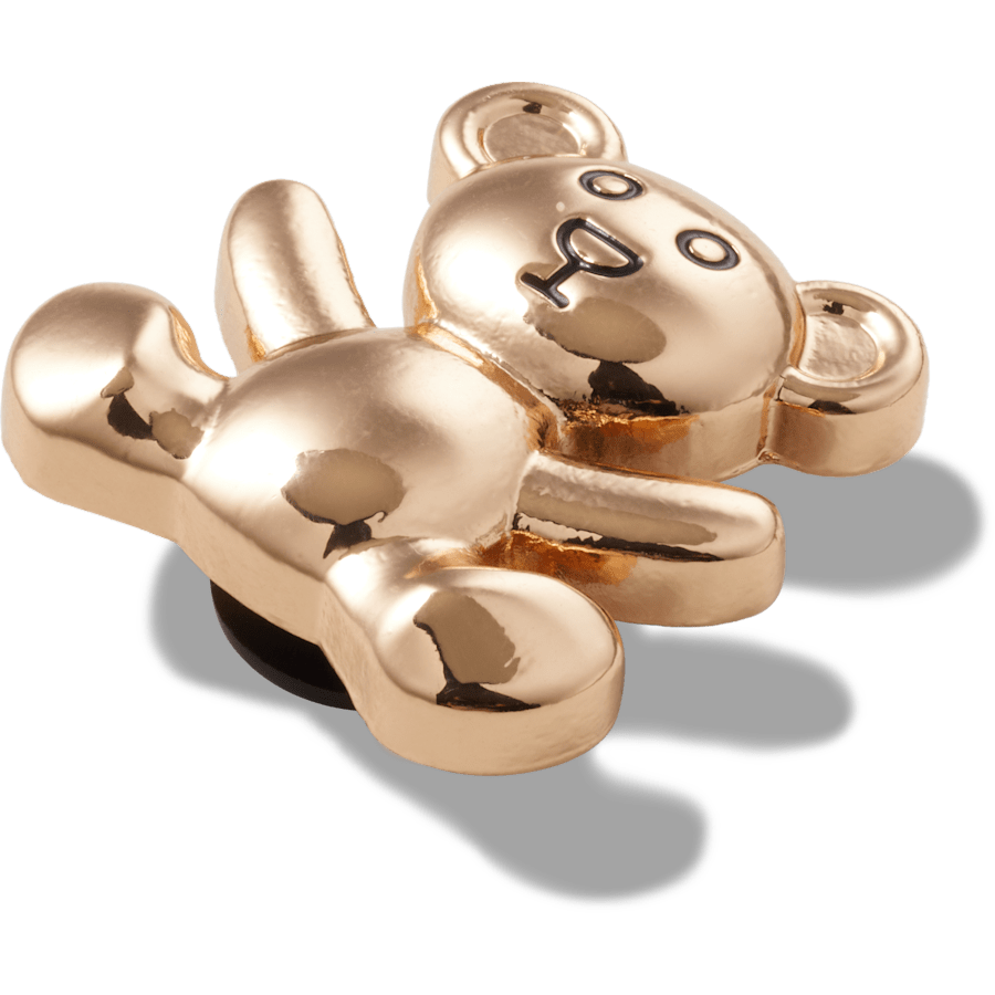 Women / Men Crocs - Gold Teddy Bear Jibbitz Shoe Charm