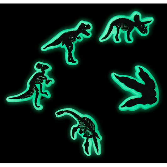 Women / Men Crocs - Glow In The Dark Dino 5 Pack Jibbitz Shoe Charm