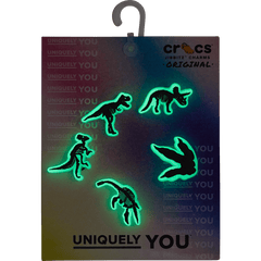 Crocs Glow In The Dark Dino 5 Pack Jibbitz Shoe Charm Women|Men|Jibbitz™ Charms
