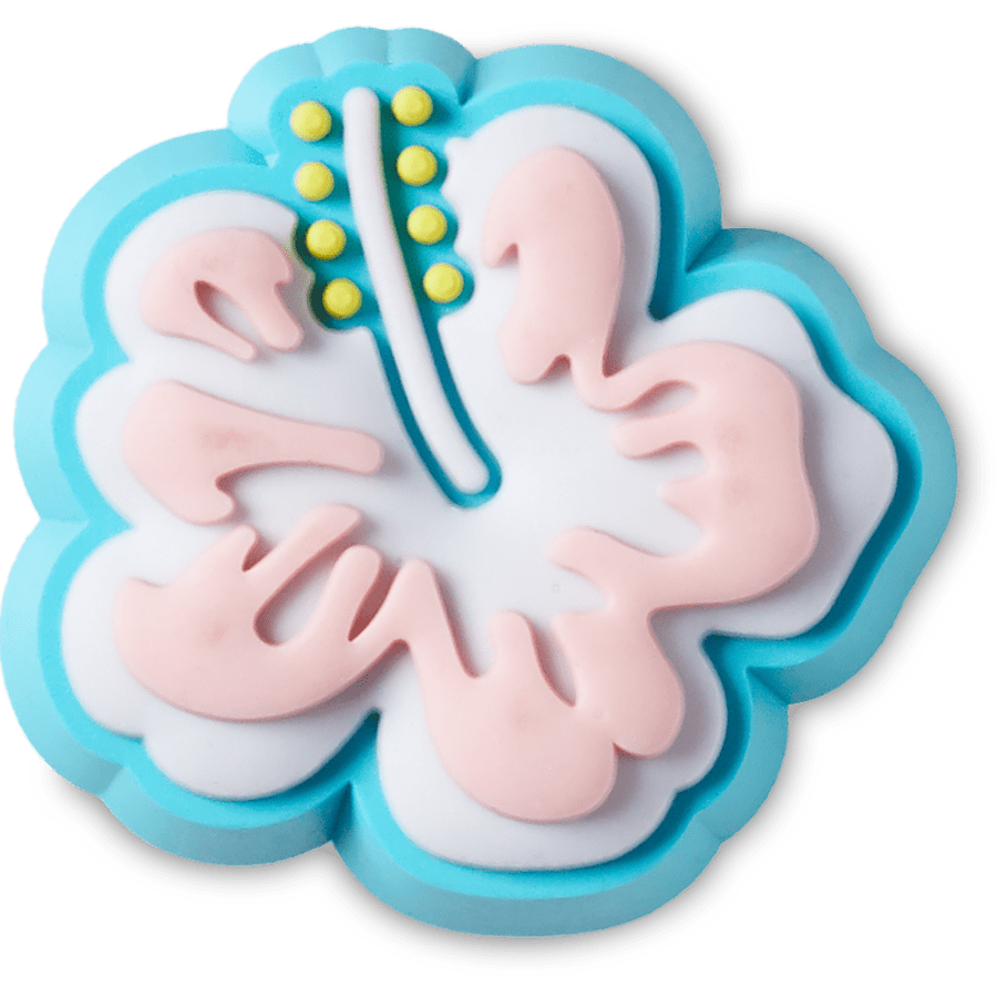 Women / Men Crocs - Blue Hibiscus Jibbitz™ charms