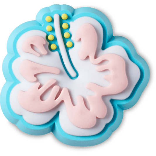 Women / Men Crocs - Blue Hibiscus Jibbitz™ charms