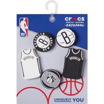 Women / Men Crocs - NBA Brooklyn Nets 5 Pack Jibbitz™ charms