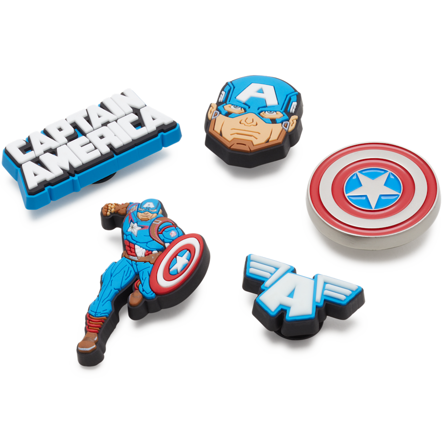 Women / Men / Kids Crocs - Captain America 5 Pack Jibbitz™ charms