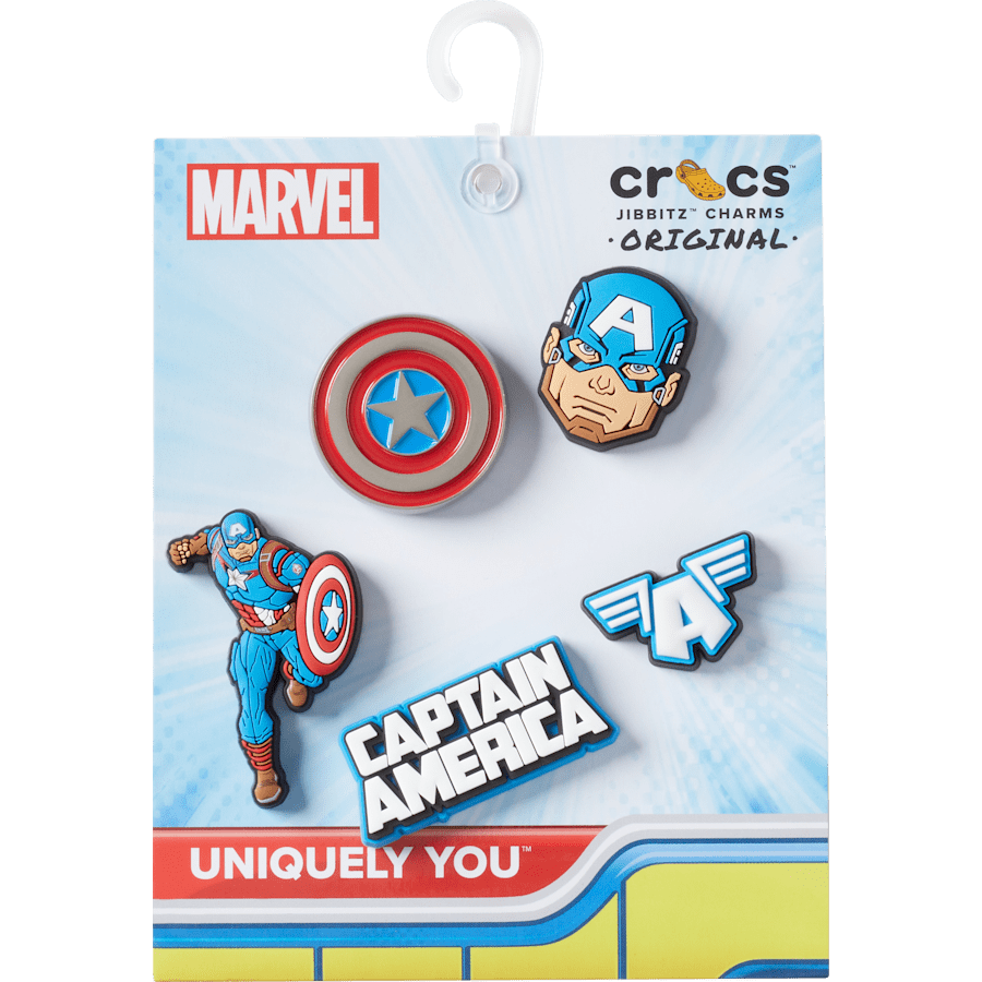 Women / Men / Kids Crocs - Captain America 5 Pack Jibbitz™ charms