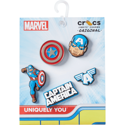 Women / Men / Kids Crocs - Captain America 5 Pack Jibbitz™ charms