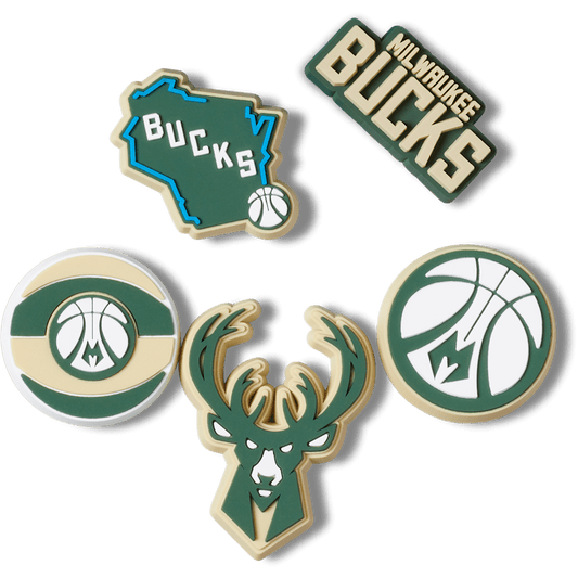 Women / Men Crocs - NBA Milwaukee Bucks 5 Pack Jibbitz™ charms