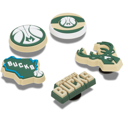 Women / Men Crocs - NBA Milwaukee Bucks 5 Pack Jibbitz™ charms