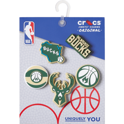 Women / Men Crocs - NBA Milwaukee Bucks 5 Pack Jibbitz™ charms