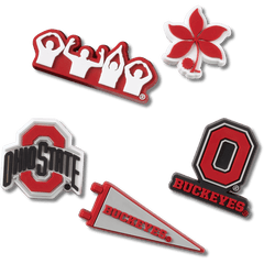 Crocs Ohio State University 5 Pack Jibbitz™ charms Women|Men|Jibbitz™ Charms