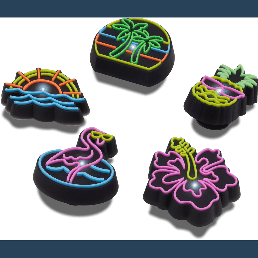 Women / Men Crocs - Lights Up Neon 5 Pack Jibbitz™ charms