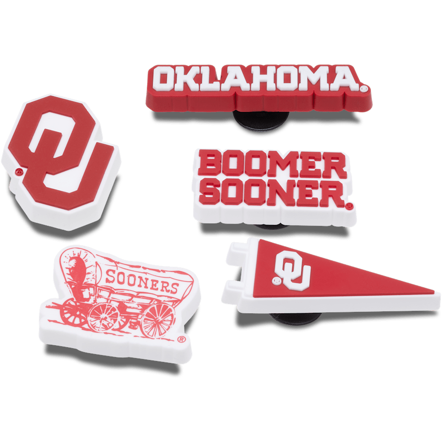 Women / Men / Kids Crocs - Univ of Oklahoma 5 Pack Jibbitz™ charms