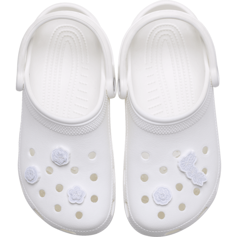 Women / Men Crocs - White Elegant Floral 5 Pack Jibbitz™ charms