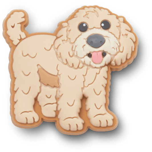 Women / Men Crocs - b'Golden Doodle Puppy Jibbitz Shoe Charm'