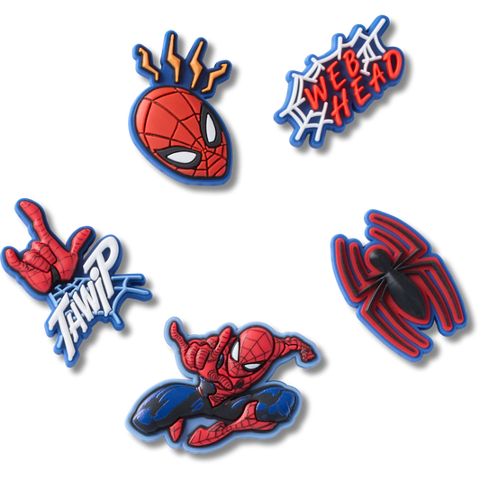 Women / Men / Kids Crocs - Spiderman 5 Pack Jibbitz™ charms