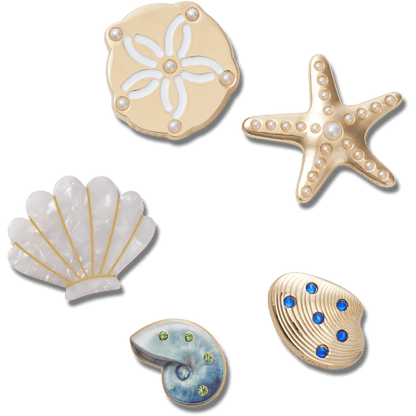 Women / Men Crocs - Gold Seashell 5 Pack Jibbitz™ charms