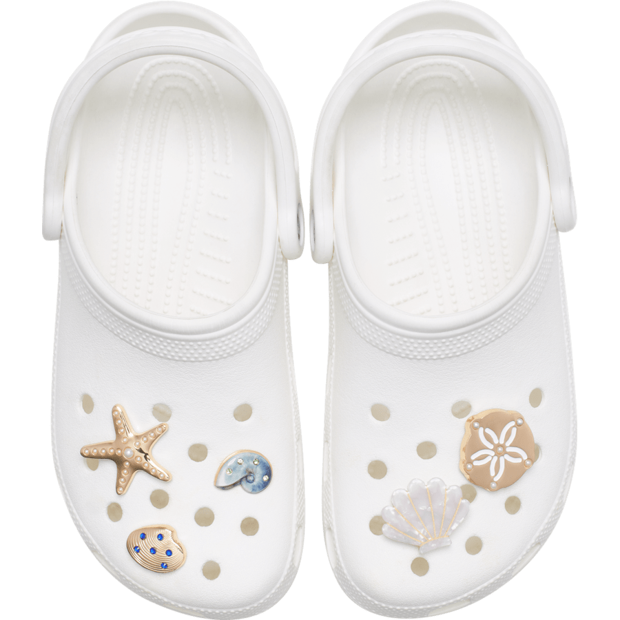 Women / Men Crocs - Gold Seashell 5 Pack Jibbitz™ charms