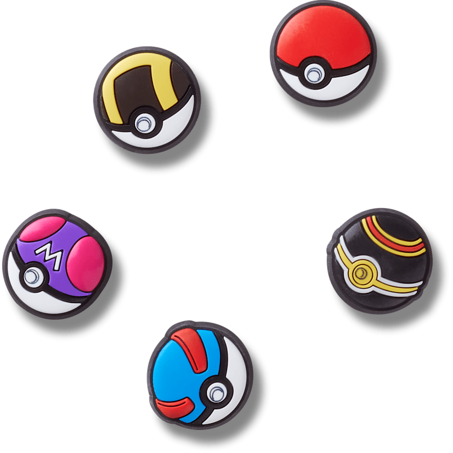 Women / Men / Kids Crocs - Poke Ball 5 Pack Jibbitz™ charms
