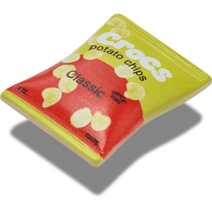 Women / Men Crocs - Yellow Red Chip Bag Jibbitz™ charms