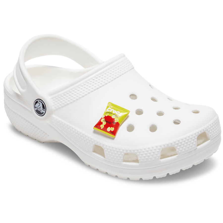 Women / Men Crocs - Yellow Red Chip Bag Jibbitz™ charms