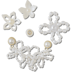 Crocs White Pearl Beaded 5 Pack Jibbitz™ charms Women|Men|Jibbitz™ Charms