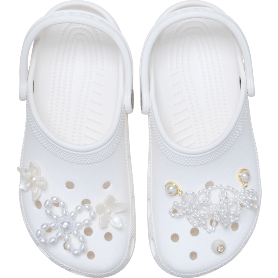 Women / Men Crocs - White Pearl Beaded 5 Pack Jibbitz™ charms