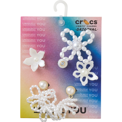 Women / Men Crocs - White Pearl Beaded 5 Pack Jibbitz™ charms