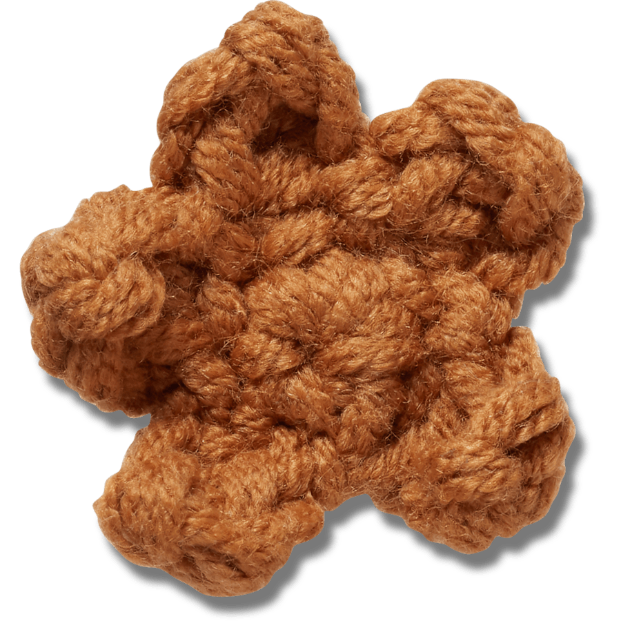 Women / Men Crocs - Crafted Crochet Brown Star Jibbitz™ charms