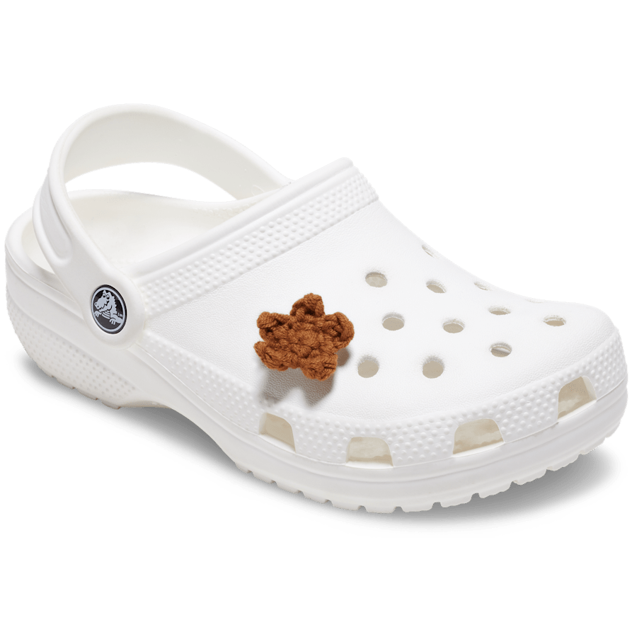 Women / Men Crocs - Crafted Crochet Brown Star Jibbitz™ charms