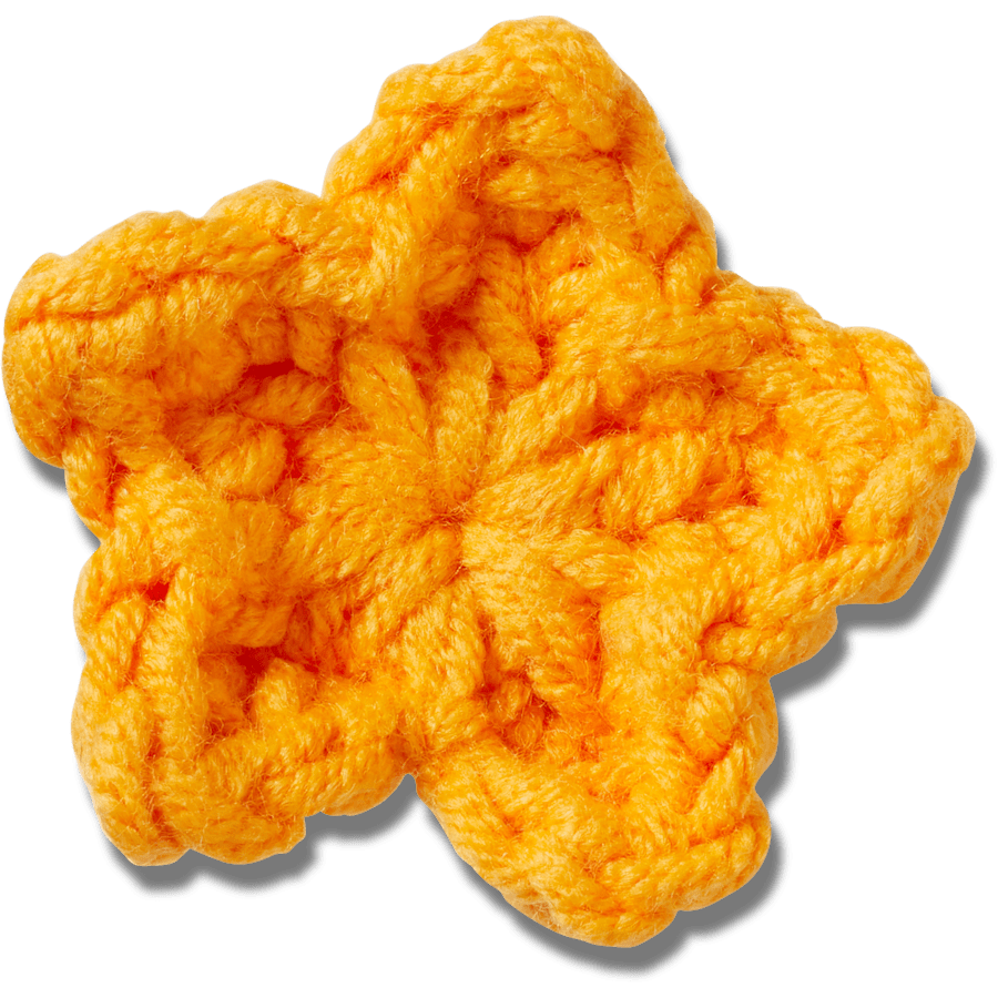 Women / Men Crocs - Crafted Crochet Orange Star Jibbitz™ charms