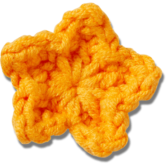 Women / Men Crocs - Crafted Crochet Orange Star Jibbitz™ charms
