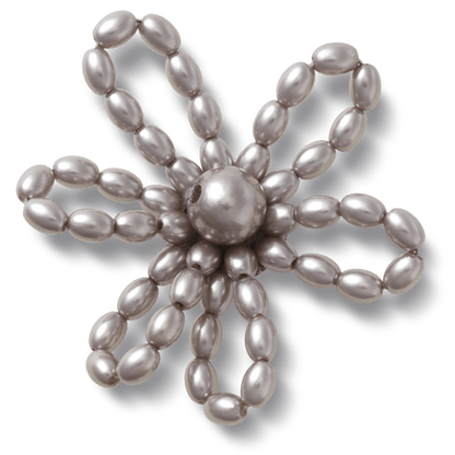 Women / Men Crocs - Grey Pearl Beaded Daisy Jibbitz™ charms